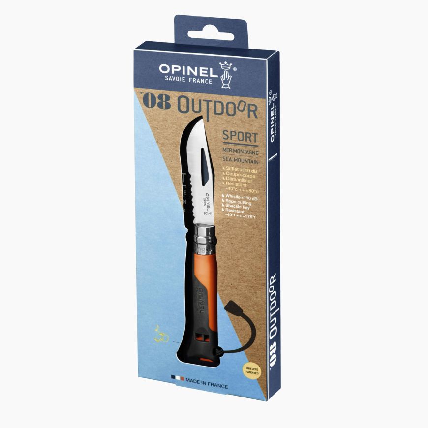 Opinel - N°08 Outdoor Terre/Orange - Opinel - Couteau de poche - - La Guilde Culinaire