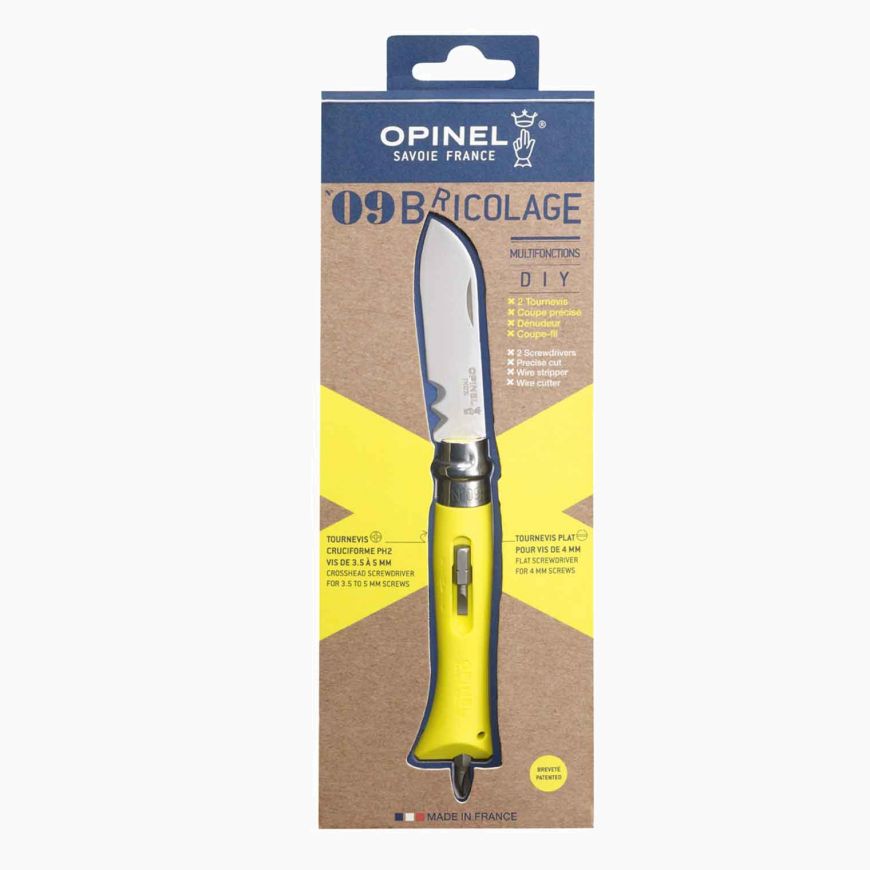 Opinel - N°09 Bricolage Jaune - Opinel - Couteau de poche - - La Guilde Culinaire
