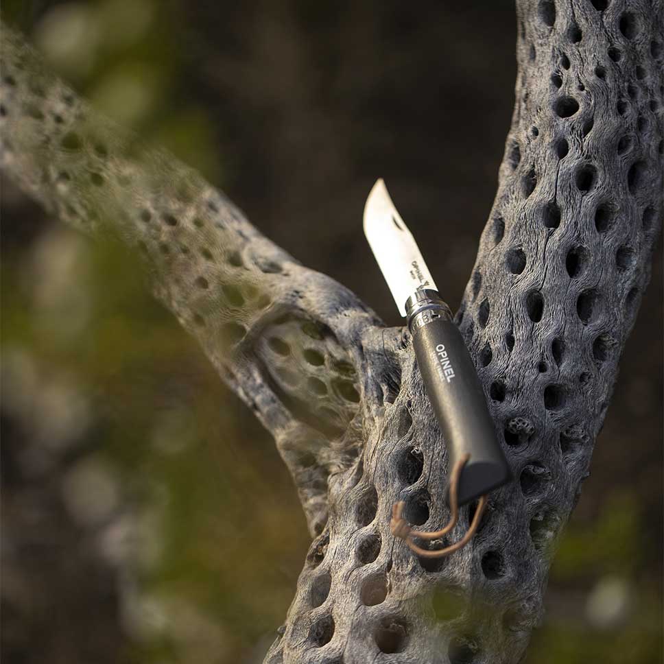 Opinel - N°08 Baroudeur Noir Brun - Opinel - Couteau de poche - - La Guilde Culinaire