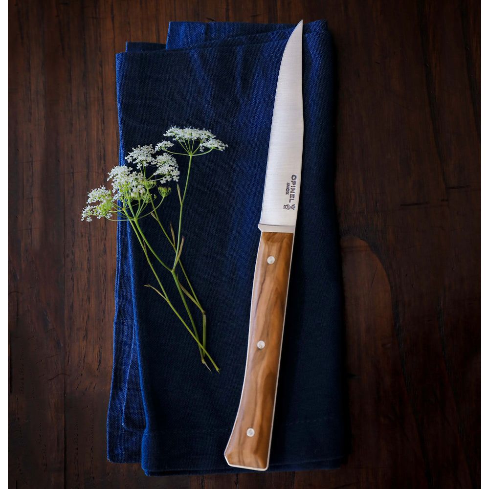 Opinel - Coffret 4 Facette Olivier, lisse - Opinel - Couteau de table - - La Guilde Culinaire