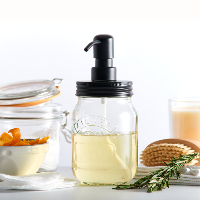 Distributeur de savon liquide/lotion - 500 ml - Kilner - Bocal - - La Guilde Culinaire