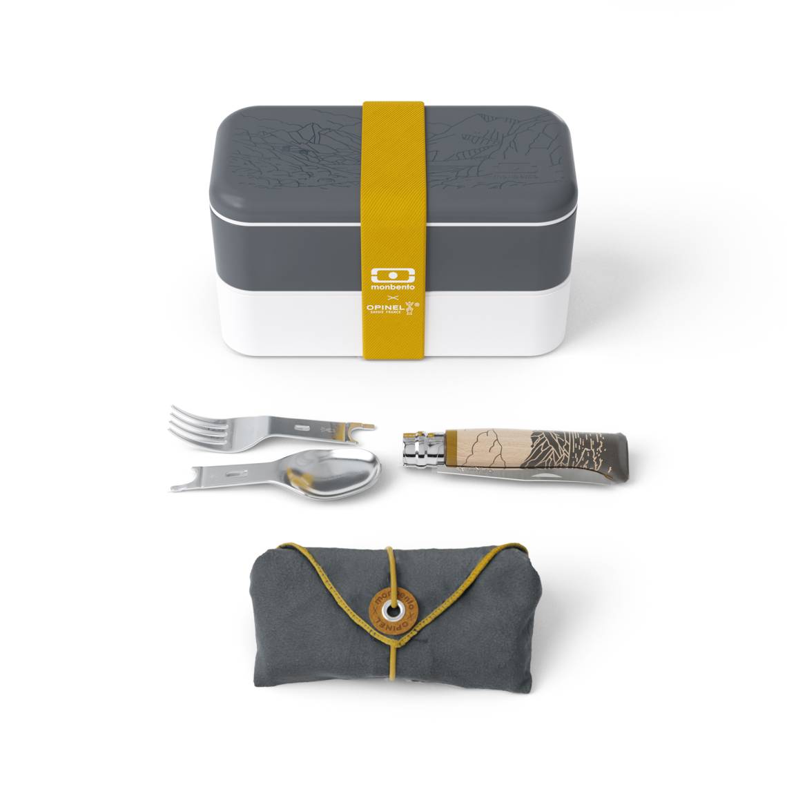 Opinel & monbento : Kit repas nomade - Opinel - Boîte à repas - - La Guilde Culinaire