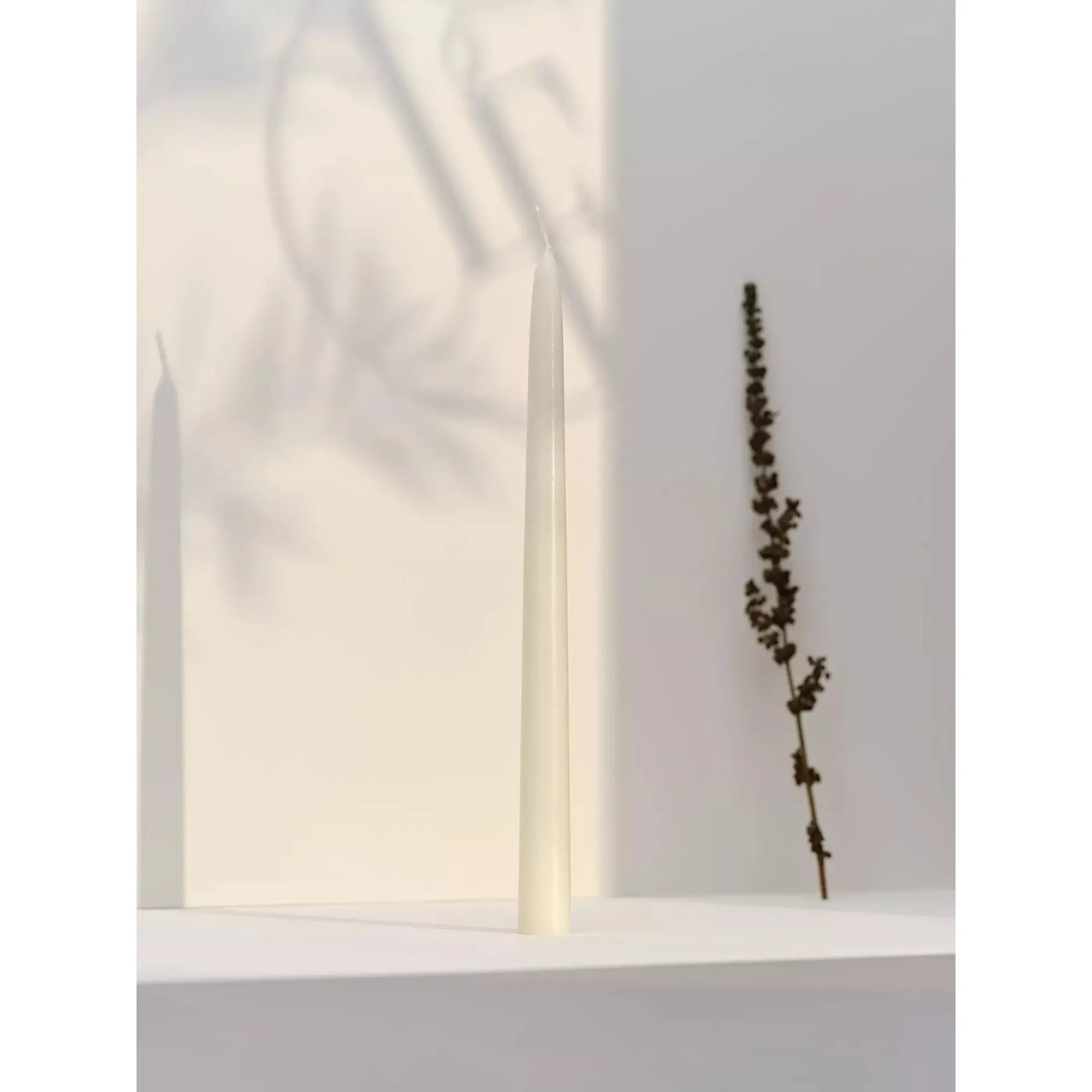 Bougies flambeau 8h Ivoire Intemporel - pqt 12 ! - Bougies La Française - Chandelle - - La Guilde Culinaire