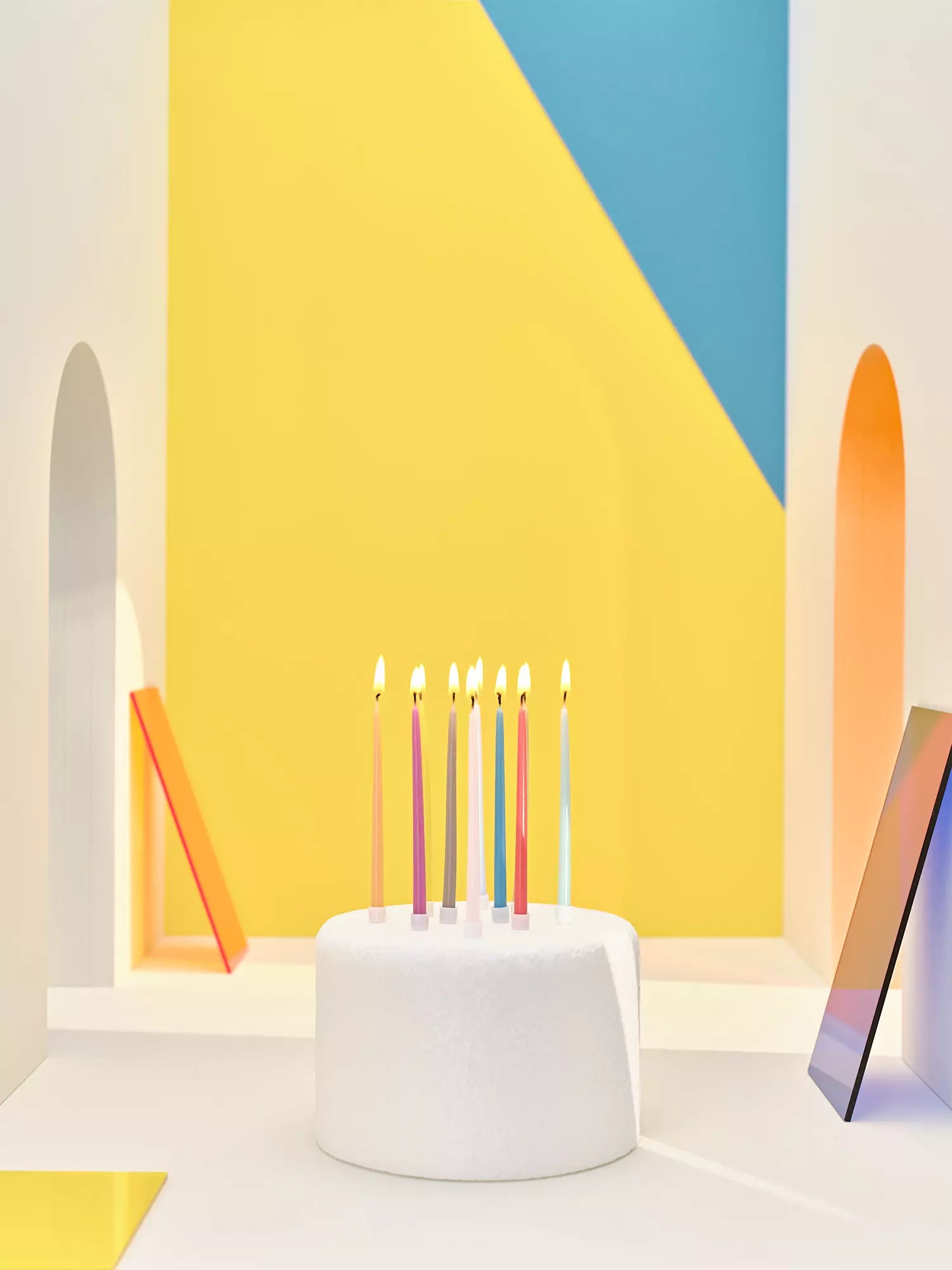 20 bougies d'anniversaire Multicolores    - Bougies La Française - Chandelle - 