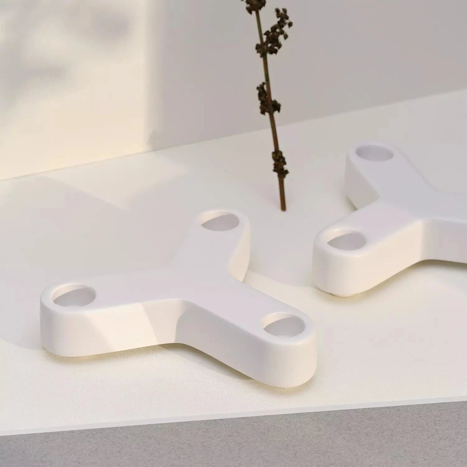 Bougeoirs Arsène Blanc - Bougies La Française - Chandelle - - La Guilde Culinaire