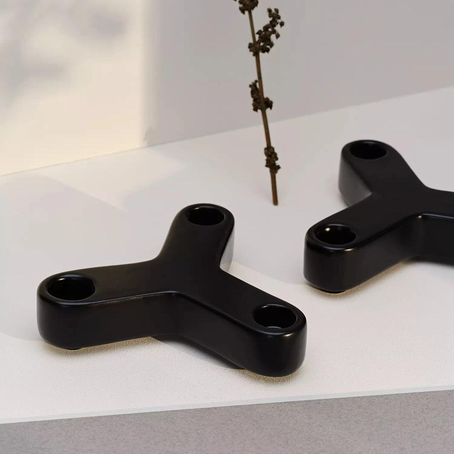 Bougeoirs Arsène Noir - Bougies La Française - Chandelle - - La Guilde Culinaire