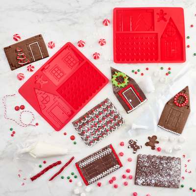 Ensemble de cuisson pour maison en pain d’épices (19 pièces) - Trudeau - Moule à gâteaux - - La Guilde Culinaire