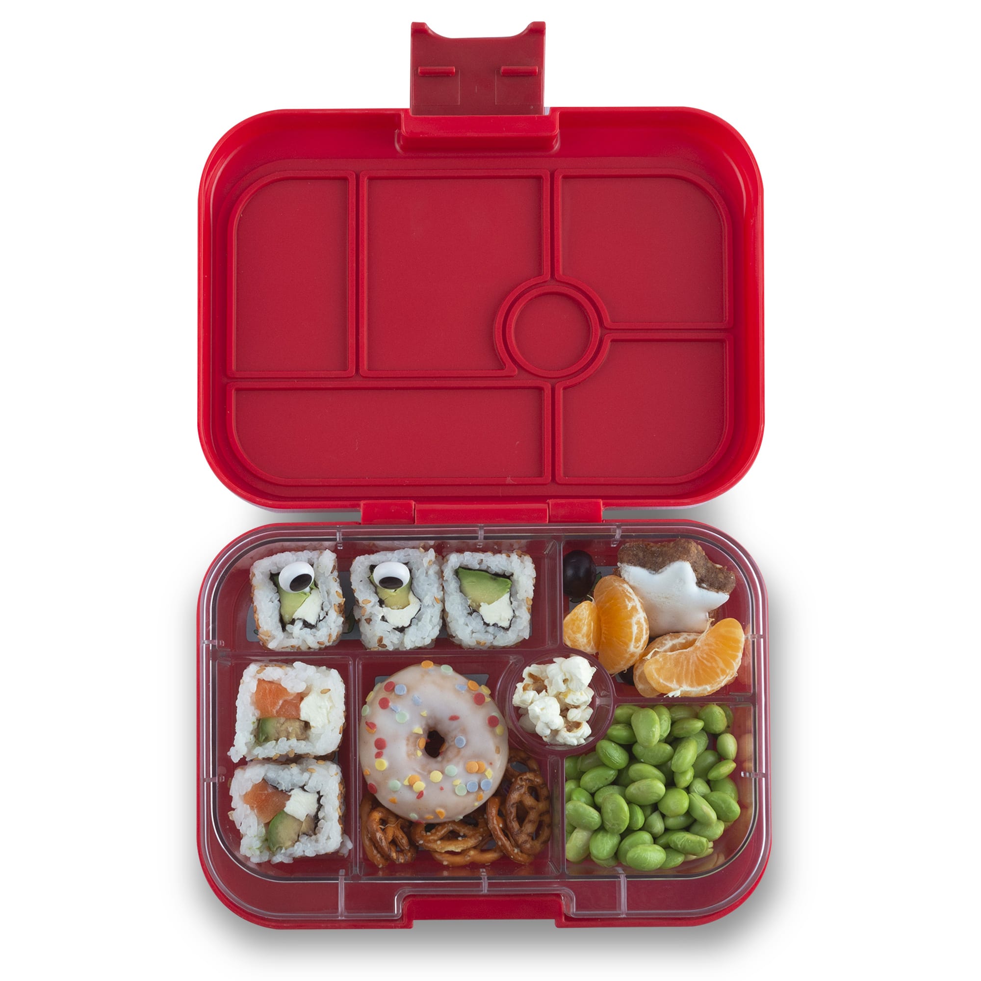 Yumbox Bento – Original – Wow Red avec plateau Funny Monsters (6 compartiments) - Yumbox - Boîte à repas - - La Guilde Culinaire