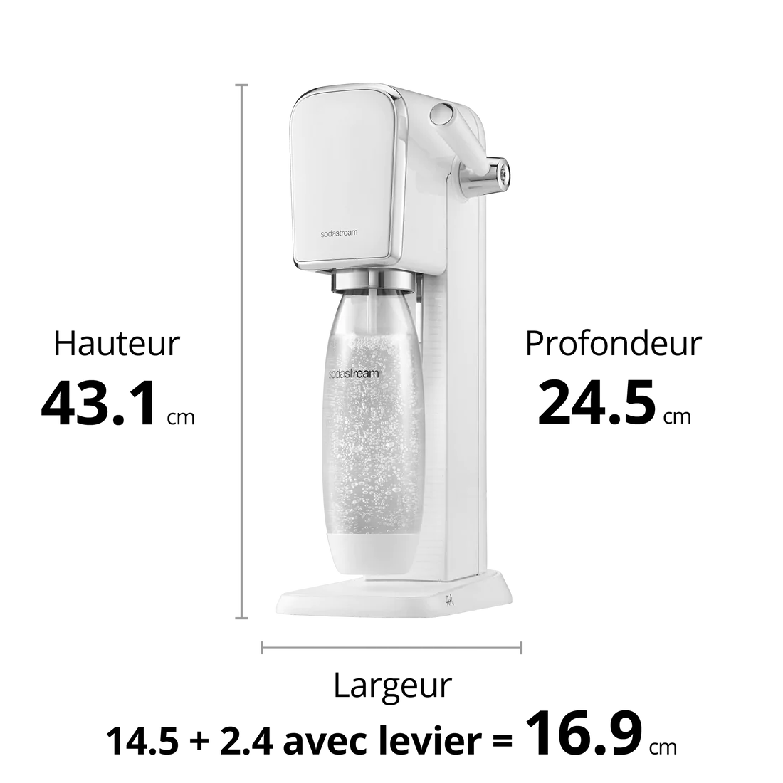 Machine à soda et eau gazeuse SODASTREAM ART - Blanc - Sodastream - Machine à soda et eau gazeuse - - La Guilde Culinaire