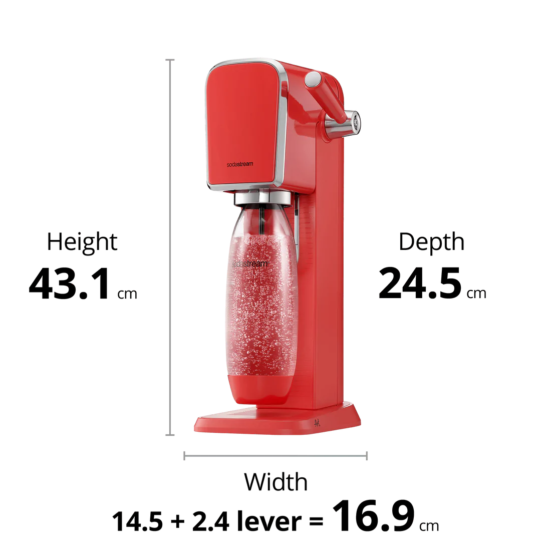 Machine à soda et eau gazeuse SODASTREAM ART - Rouge - Sodastream - Machine à soda et eau gazeuse - - La Guilde Culinaire