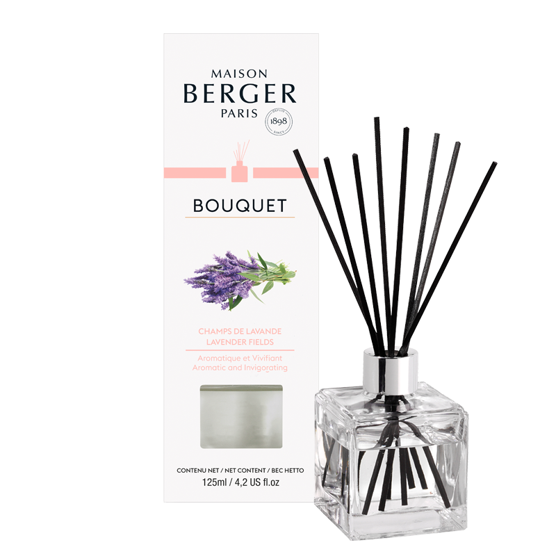 Bouquet parfumé Cube – Champs de lavande    - Maison Berger Paris - Parfums d'ambiance - 