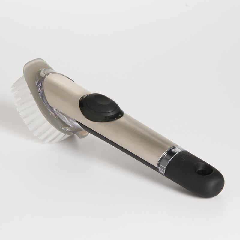 Brosse de cuisine distributrice de savon SteeL - OXO - Brosse de nettoyage - - La Guilde Culinaire