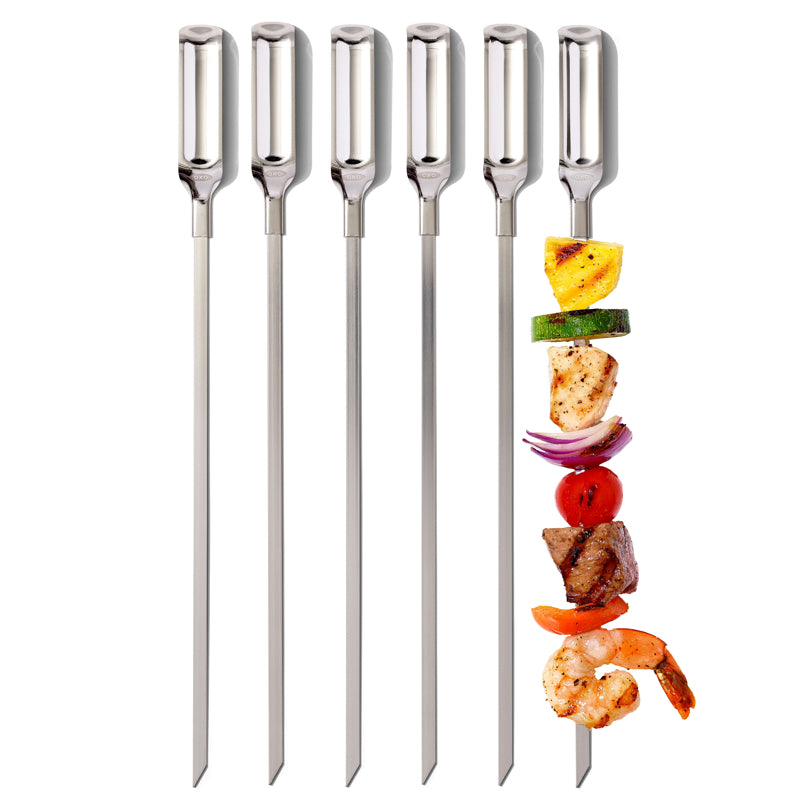 Jeu de 6 brochettes pour le BBQ - OXO - Pic et brochette - - La Guilde Culinaire