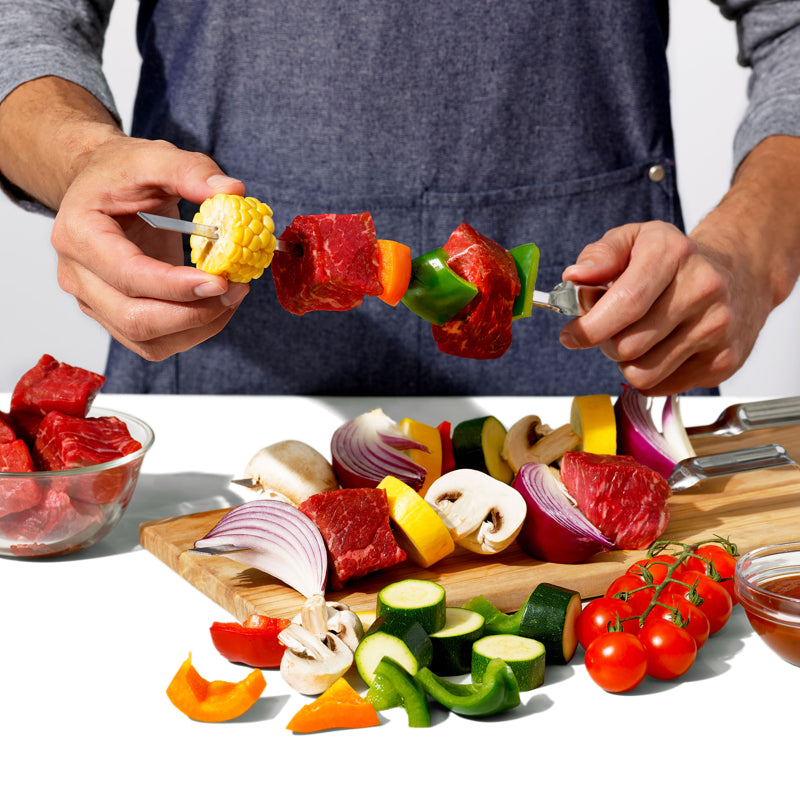 Jeu de 6 brochettes pour le BBQ - OXO - Pic et brochette - - La Guilde Culinaire