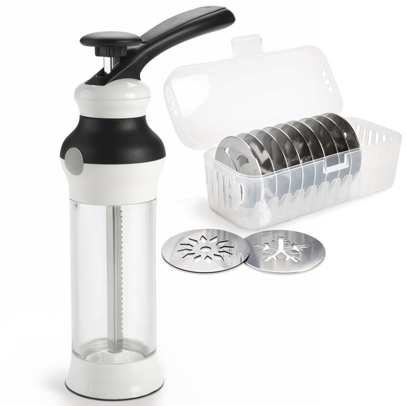 Presse à Biscuits En Acier Inoxydable - Pistolet à Pression Manuel - Avec Buses - Pour Biscuits, Churros, Desserts