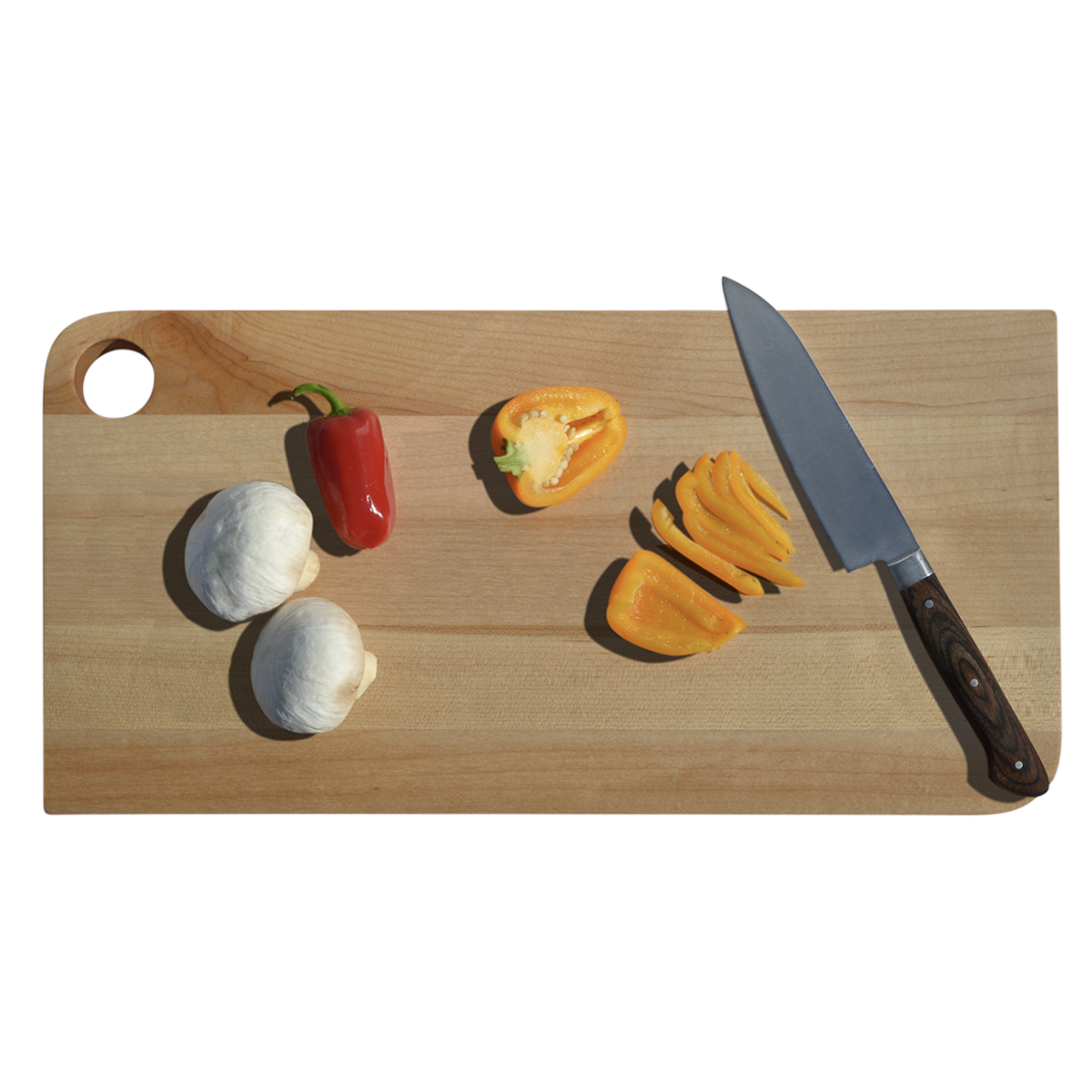 Planche de service à trou en Érable - moyenne - Le Temps des Cigales - Plateau de service - - La Guilde Culinaire