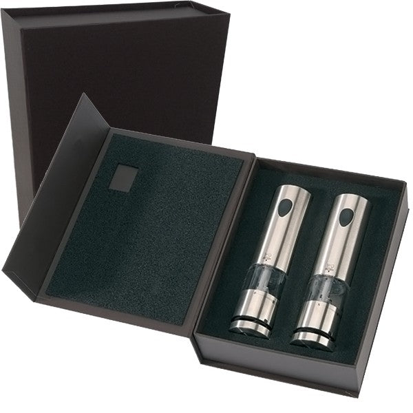 Duo de moulins à poivre et à sel électriques en inox u'Select - Elis Sense - 20 cm - Peugeot - Peugeot - Moulin à poivre, sel, et épices - - La Guilde Culinaire