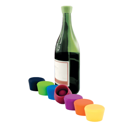 Bouchon À Vin En Silicone Noir   - Pulltex - Bouchon à vin et champagne - 10792810UN-4