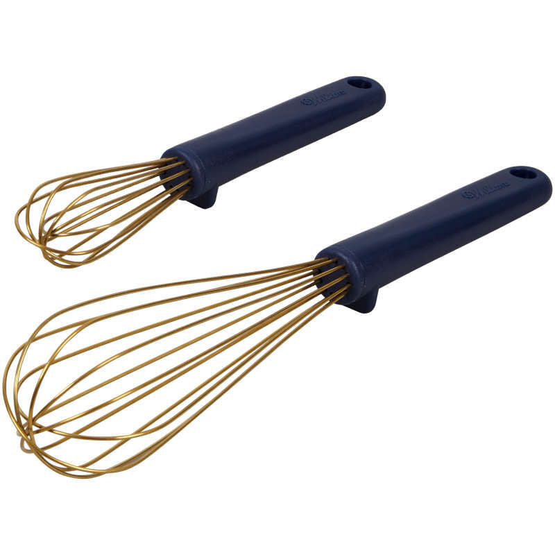 Set d'ustensiles de cuisine bleu marine et or, 10 pièces. - Wilton - Accessoire - - La Guilde Culinaire