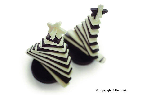 Moule en Silicone pour Sapin 3D en chocolat ou en Biscuit !    - SilikoMart - Moule à gâteaux - 