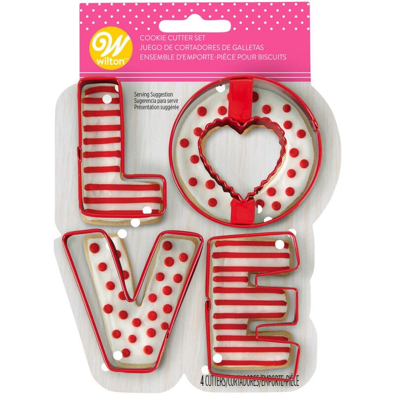 Set d'emporte-pièce Love Cookie, 4 pièces - Wilton - Accessoire - - La Guilde Culinaire