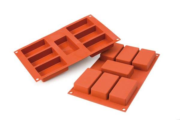 Moule en silicone 7 rectangles    - SilikoMart - Moule à gâteaux - 