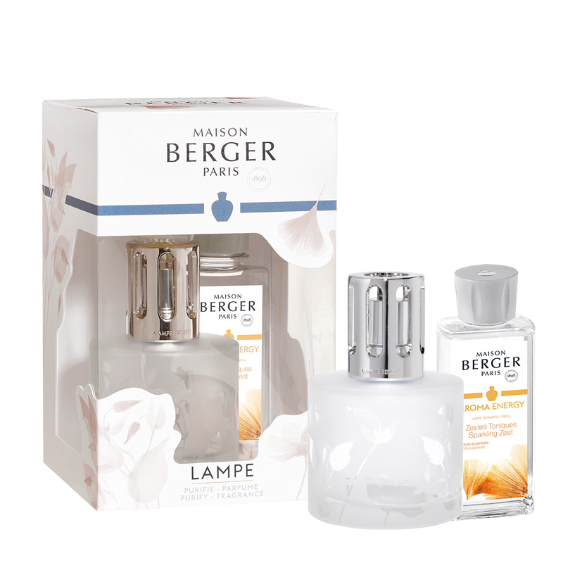 Coffret Lampe Berger Aroma avec recharge Aroma Energy – Zestes toniques    - Maison Berger Paris - Parfums d'ambiance - 