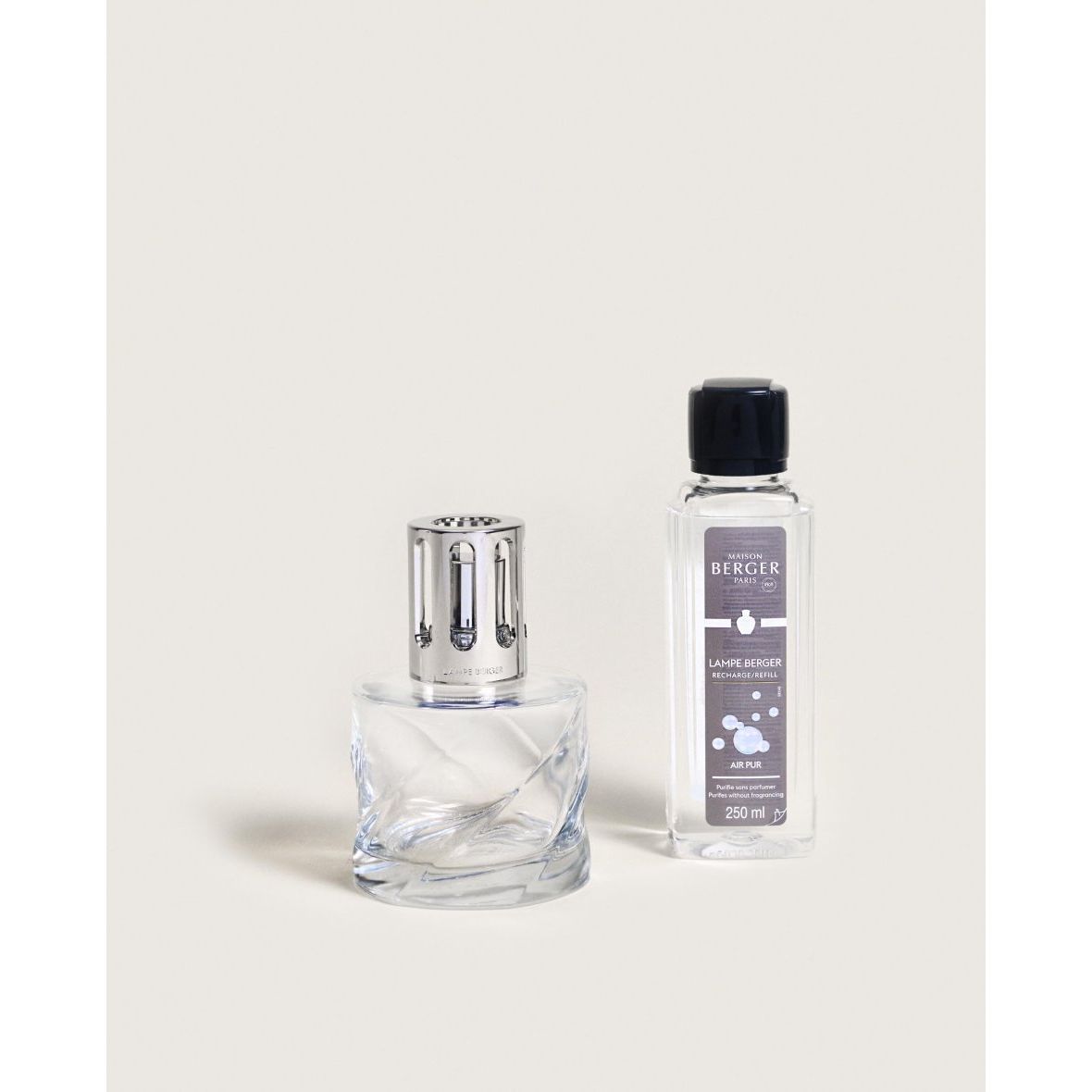 Coffret Lampe Berger Spirale Transparente + Air pur - 250ml (8,5 oz) ! - Maison Berger Paris - Coffret Lampe Berger - - La Guilde Culinaire