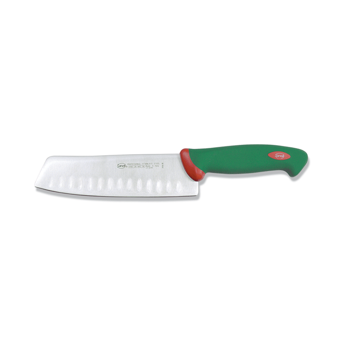 Couteau Santoku alvéolé 18cm-7" - Sanelli - Couteau Japonais - - La Guilde Culinaire