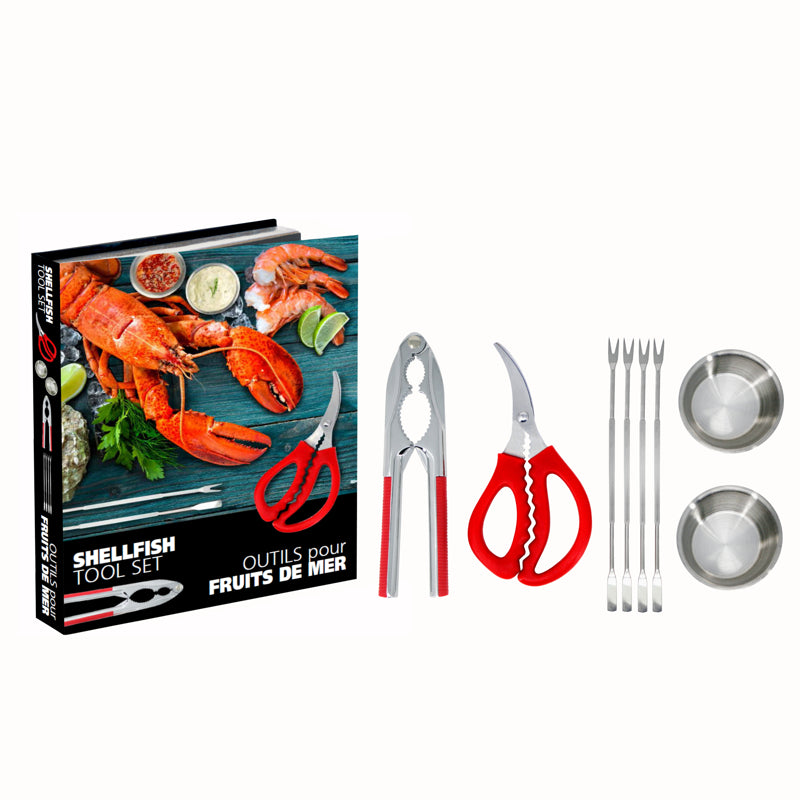 Ensemble de 8 outils pour fruits de mer - Danesco - Pince à crustacés - - La Guilde Culinaire