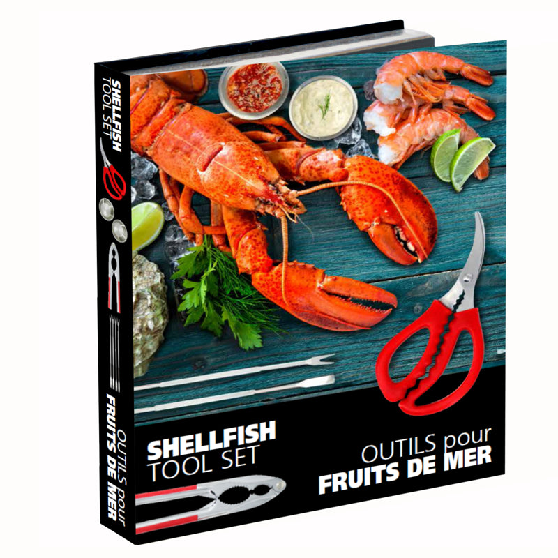 Ensemble de 8 outils pour fruits de mer - Danesco - Pince à crustacés - - La Guilde Culinaire