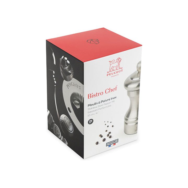 Moulin à Poivre manuel en inox 10 cm - Bistro Chef Peugeot - Peugeot - Moulin à poivre - - La Guilde Culinaire