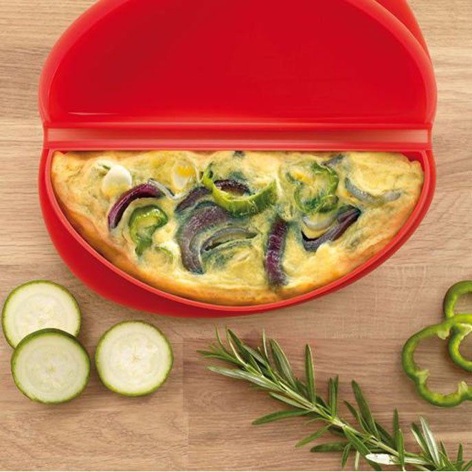 Moule à omelette en silicone (Rouge) - Lékué - Cuiseur à oeufs - - La Guilde Culinaire