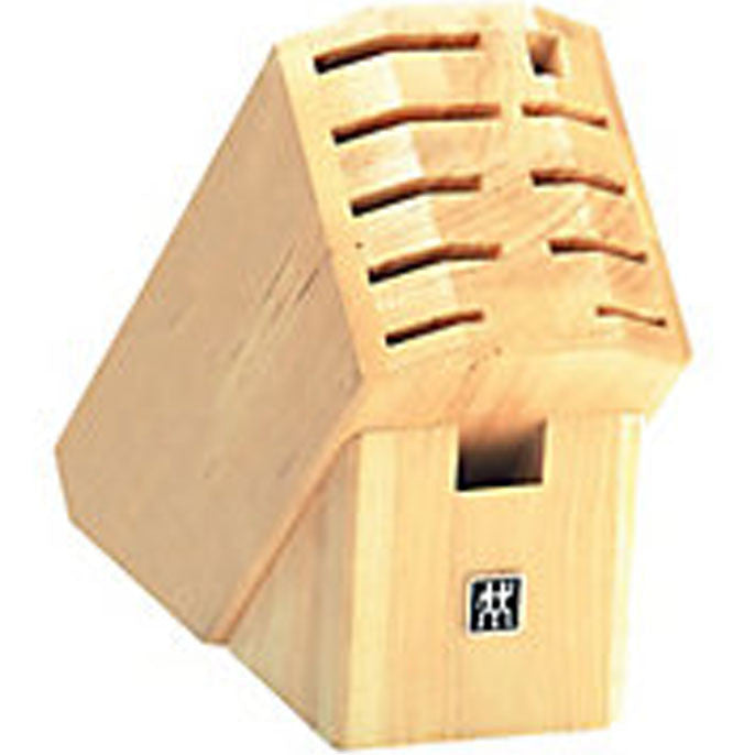 Bloc couteaux en bois naturel 11 fentes - Zwilling - Bloc à couteaux - - La Guilde Culinaire