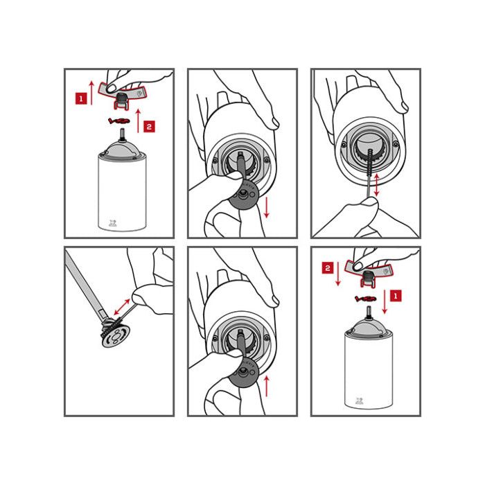 Moulin à poivres longs et gros grains manuel en bois et inox couleur naturel 16 cm - Isen - Peugeot - Peugeot - Moulin à épices - - La Guilde Culinaire