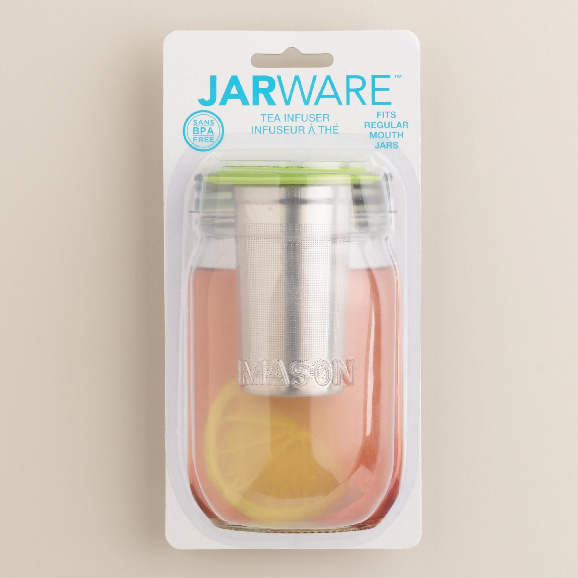 Couvercle infuseur de thé pour pots Mason en silicone ! - Jarware - Pot masson - - La Guilde Culinaire