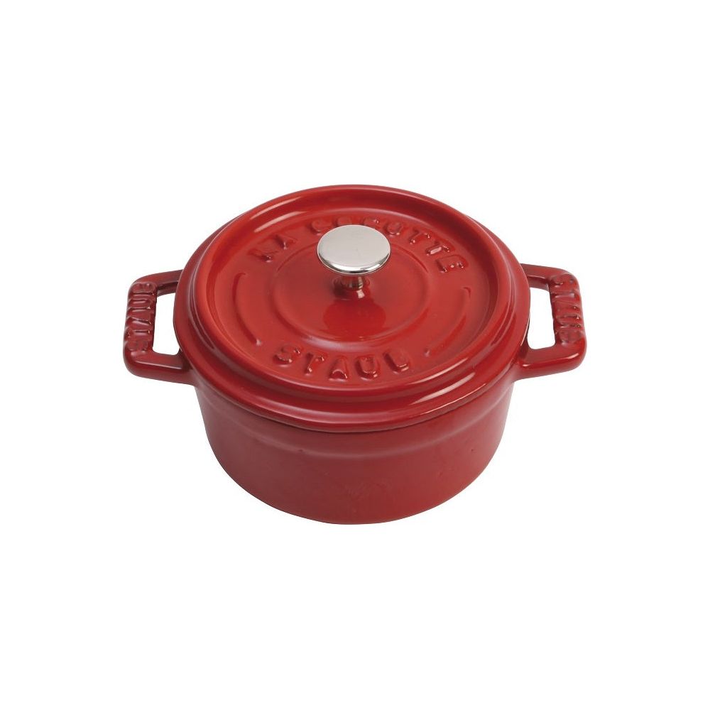 Mini Cocotte ronde fonte et émail rouge 4.5'' 10cm 0.25L ! ! - Staub - Cocotte - - La Guilde Culinaire