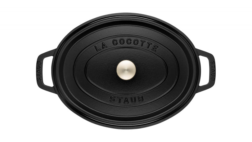 Cocotte ovale fonte et émail Noir 16'' 41cm 12L    - Staub - Cocotte - 
