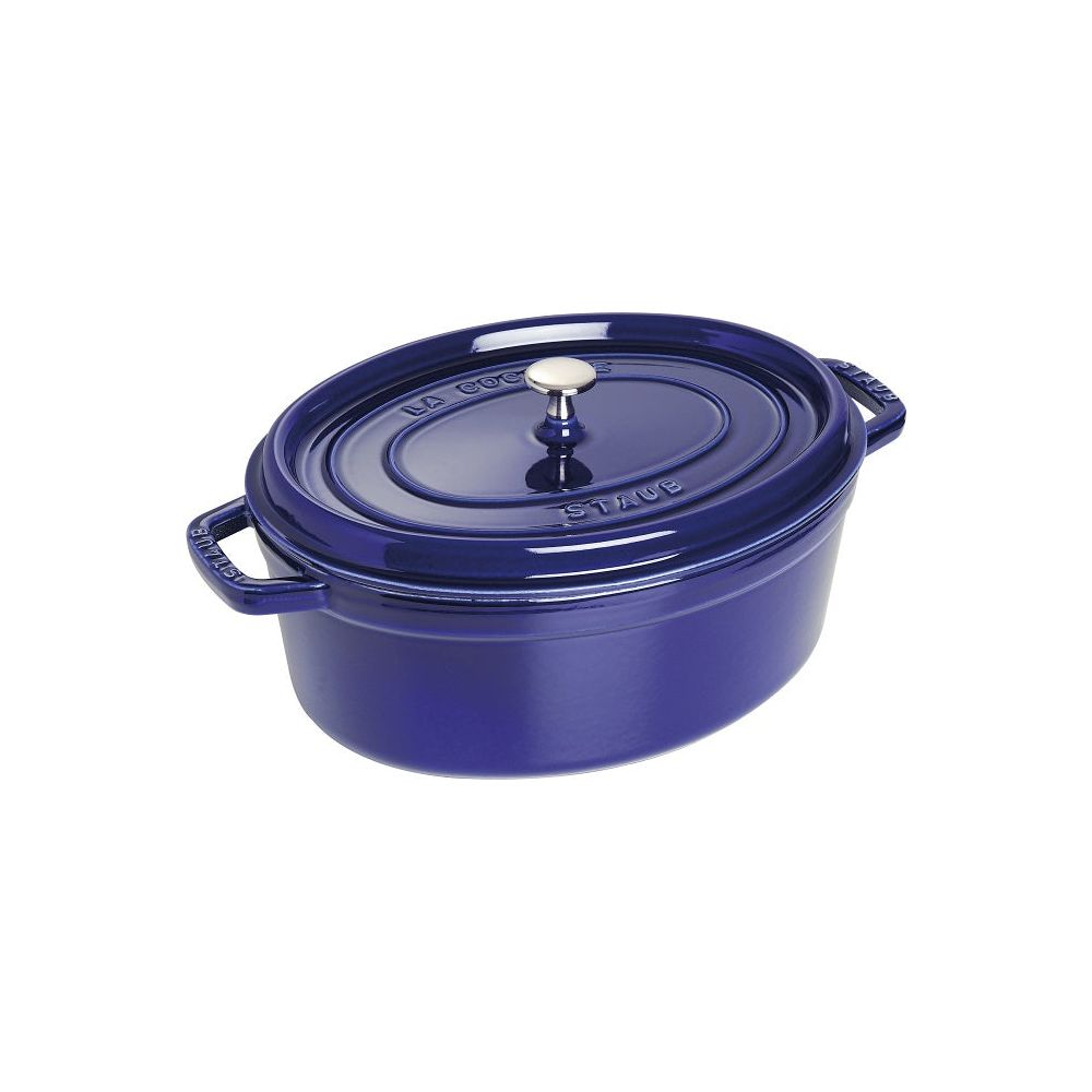 Cocotte Fonte Émaillée Nuovva 5L 24cm Bleu Foncé – Faitout Antiadhésif, Four 260°C, Toutes Plaques Y Compris Induction, Ultra-Résistante