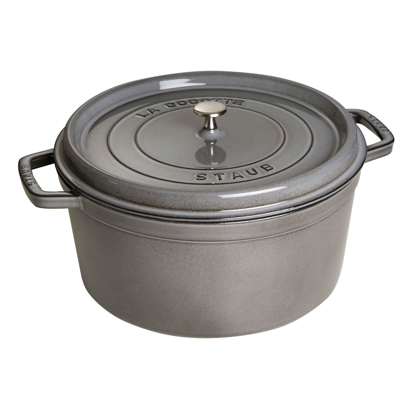 Cocotte ronde en fonte de 8,4 L, 30cm / 11.75" Gris graphite - Staub - Cocotte - 40509-862 / 1004230 - La Guilde Culinaire