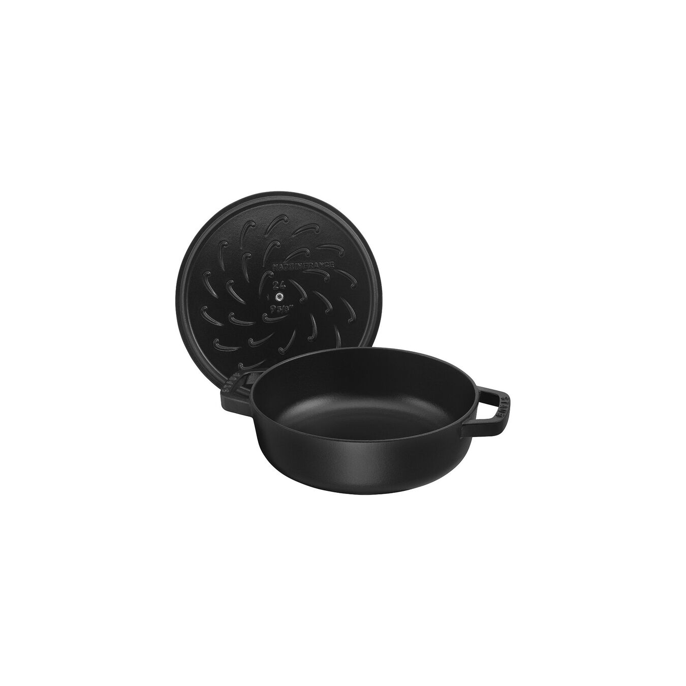 Sauteuse ronde en fonte avec couvercle 3.7 L, 28cm / 11" ! - Staub - Sauteuse - - La Guilde Culinaire