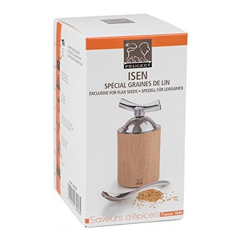 Moulin à graines de lin manuel en bois et inox couleur naturel 13 cm - Isen - Peugeot - Peugeot - Moulin à épices - - La Guilde Culinaire