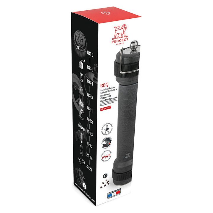 Moulin à poivre en bois spécial barbecue, graphite, 30 cm - BBQ - Peugeot - Moulin à poivre - - La Guilde Culinaire