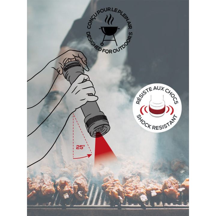 Moulin à poivre en bois spécial barbecue, graphite, 30 cm - BBQ - Peugeot - Moulin à poivre - - La Guilde Culinaire