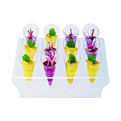Kit Supports 12 Cônes + 60 Cônes 30 ml - Solia - Service de table jetable - - La Guilde Culinaire