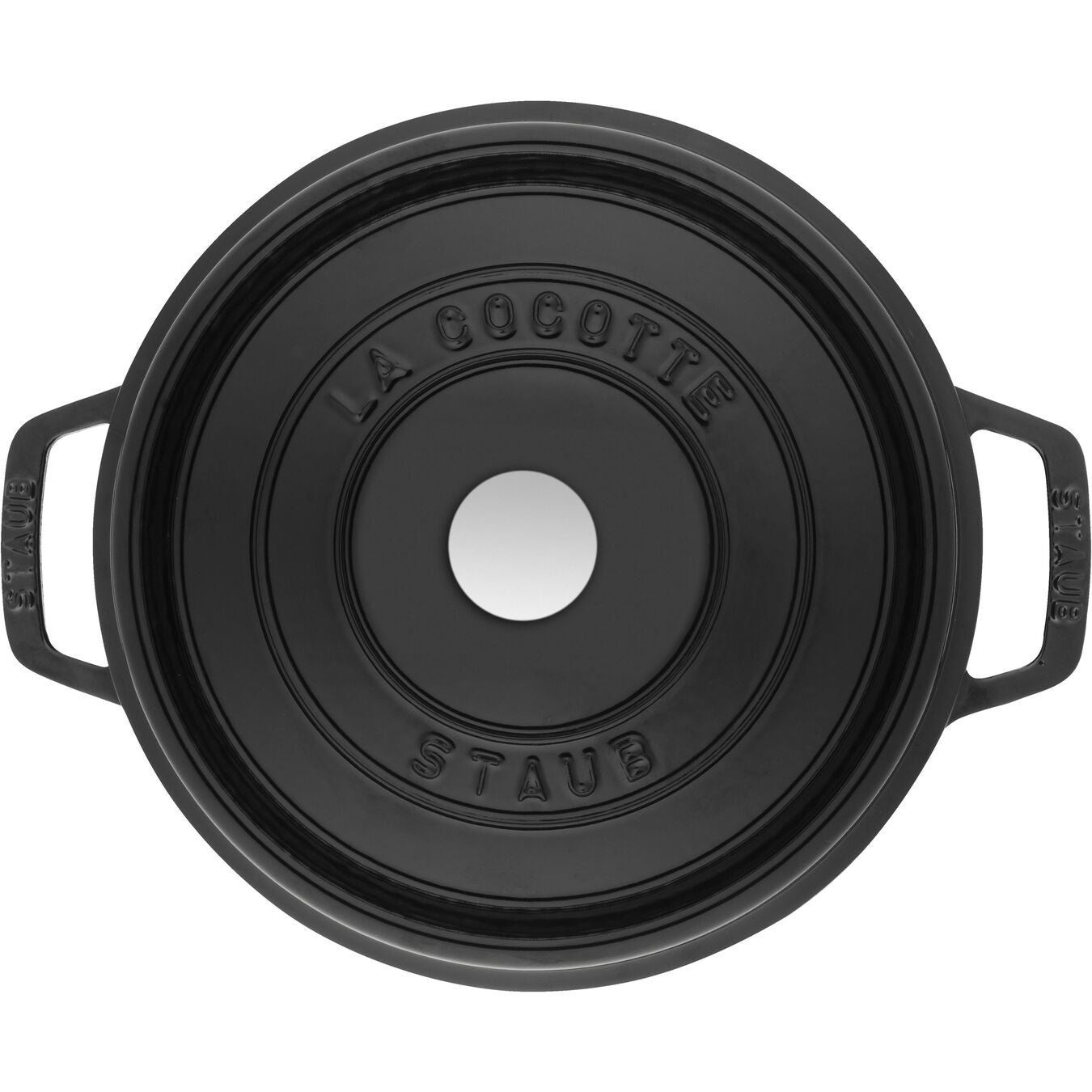 Cocotte ronde haute en fonte, noir brillant - 24 cm 4,75 L - Staub - Cocotte - - La Guilde Culinaire