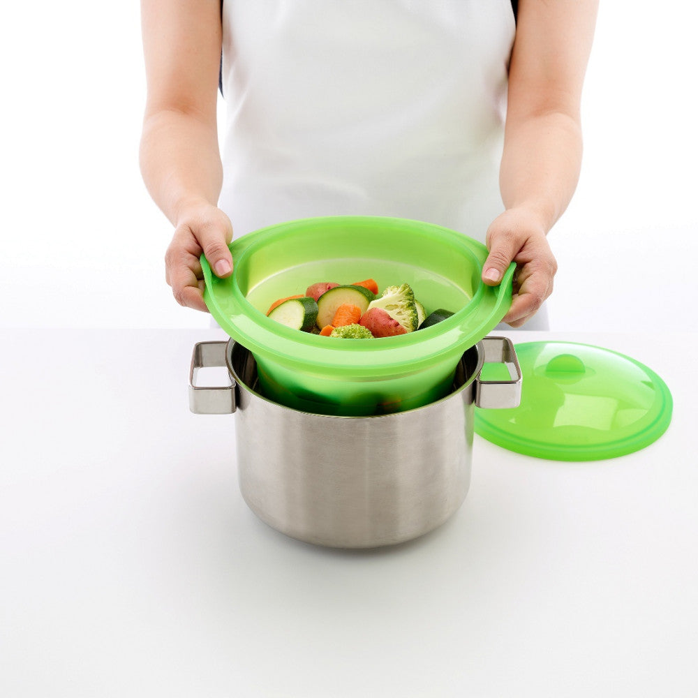 Panier Vapeur pliable 2.5 Quart - Lékué - Panier à vapeur - - La Guilde Culinaire