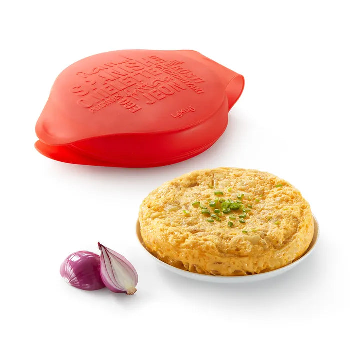 Moule à omelette Espagnol en silicone (Rouge) - Lékué - Cuiseur à oeufs - - La Guilde Culinaire