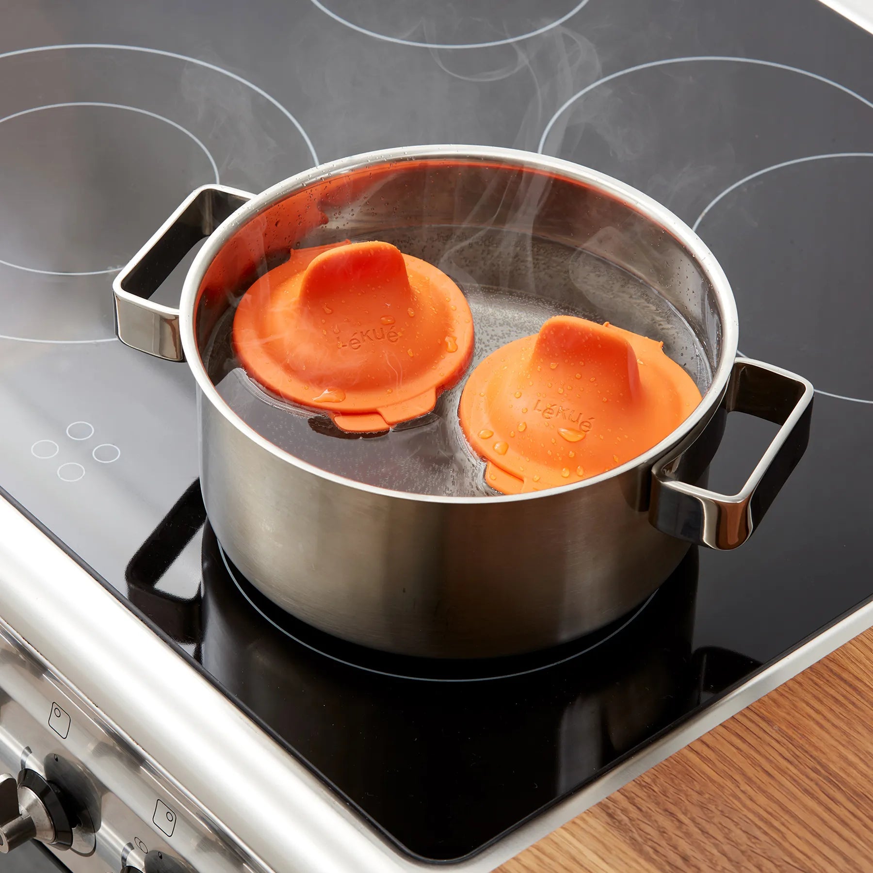 Pack de 2 Cuit oeuf poché - Lékué - Cuiseur à oeufs - - La Guilde Culinaire