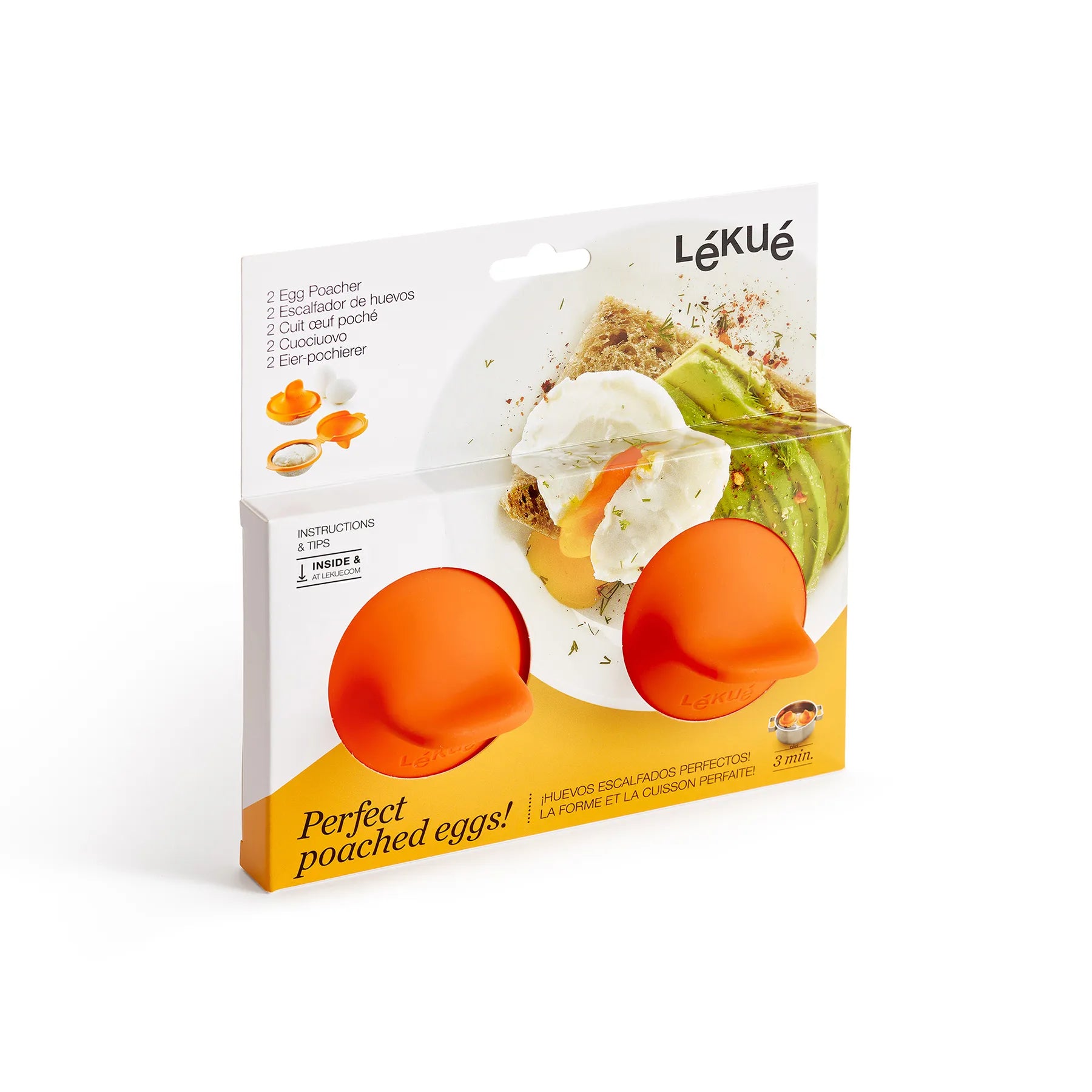 Pack de 2 Cuit oeuf poché - Lékué - Cuiseur à oeufs - - La Guilde Culinaire